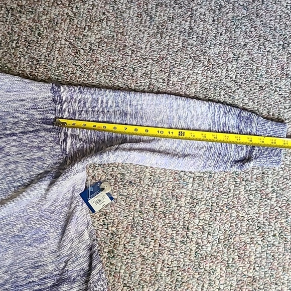 ARIZONA JEAN CO WOMEN'S JUNIORS PLUS SIZE PURPLE/WHITE BUTTON CARDIGAN SIZE XXL - Picture 11 of 16